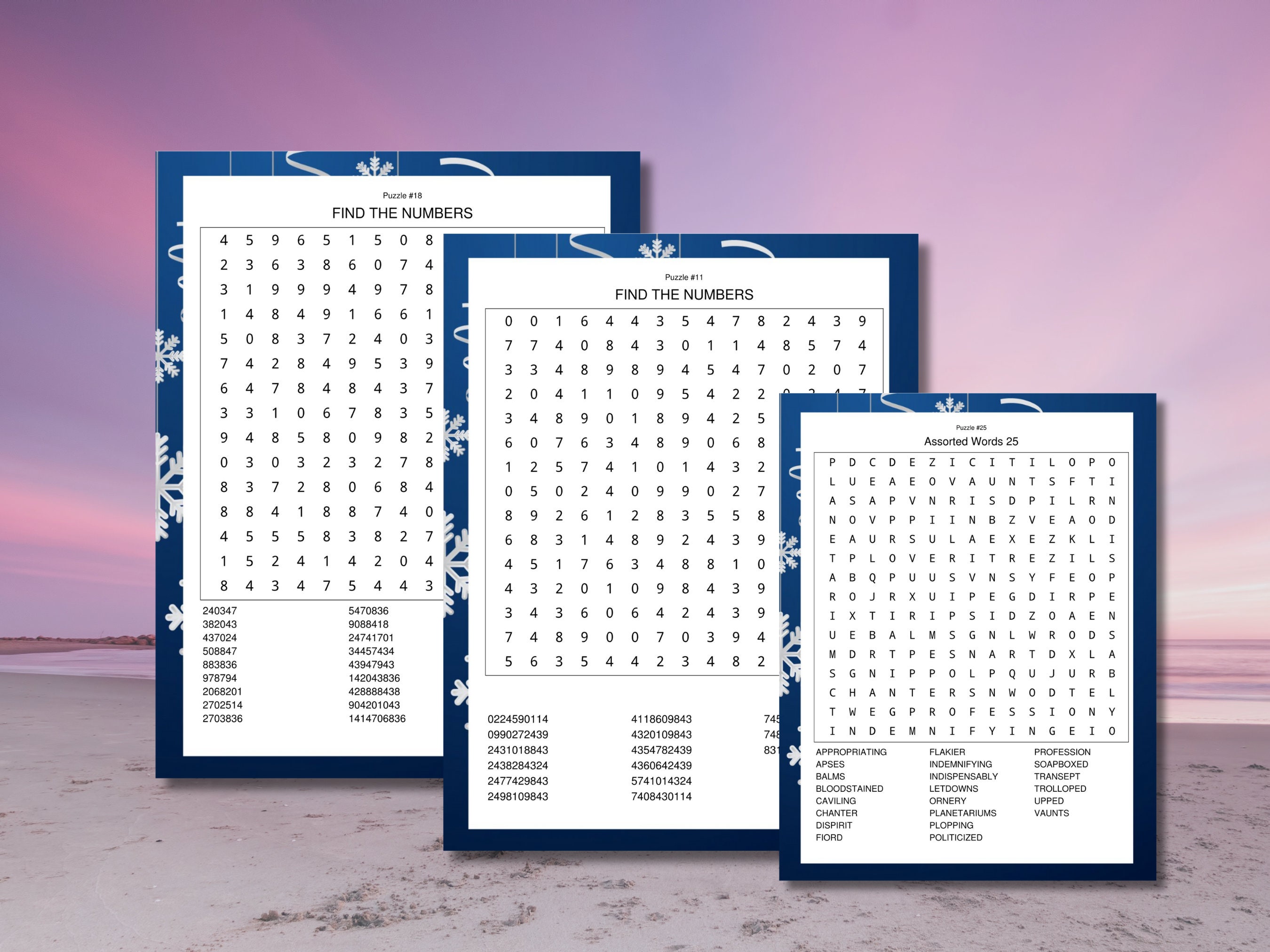 Word Search Decoder Word and Number Logic Games and More Brain Games Digital Download ...