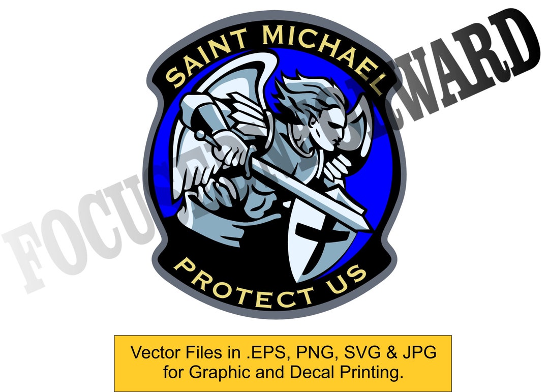thin-blue-line-saint-michael-vector-files-download-now-etsy