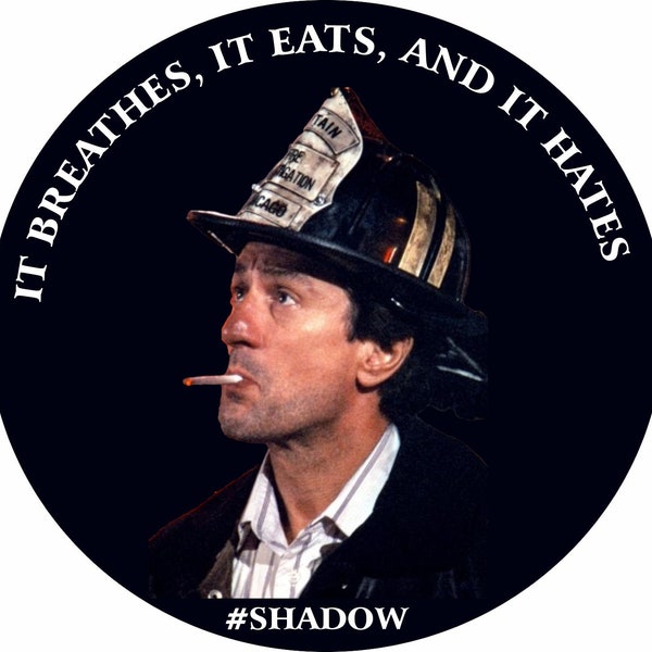 Firefighter Helmet sticker decal "Shadow Backdraft" It breathes eats and hates exterior window decal Fire Helmet Window Decal