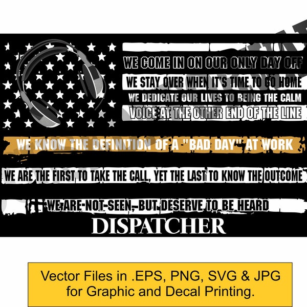 Thin Gold Line Dispatcher Creed Vector Files eps/svg/jpg/png for Graphics Printing