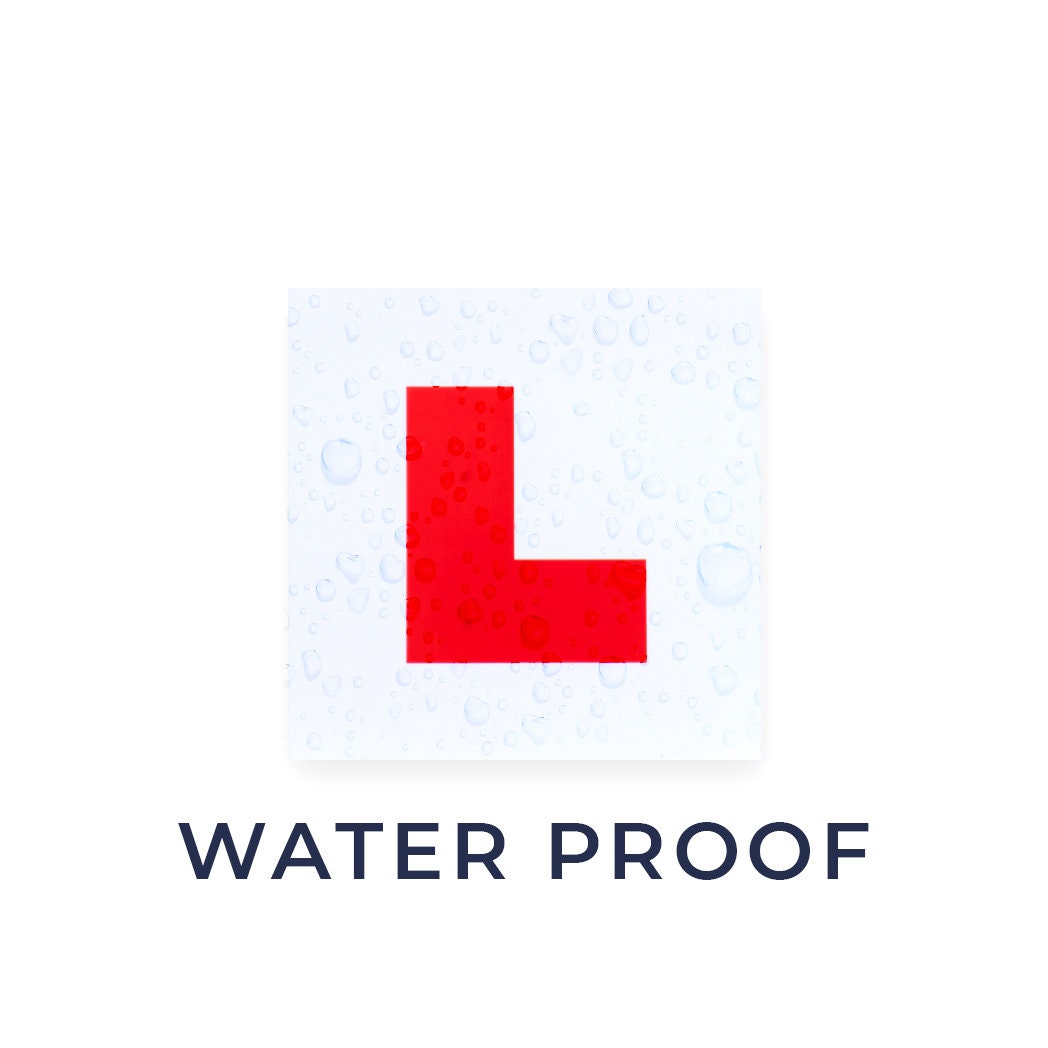 2x Learner Driver Stickers - DVLA Legal Size - L PLATE - Self