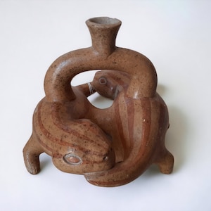 A Pre-Columbian Mochica Lizards Vessel, A.D. 200 – 500