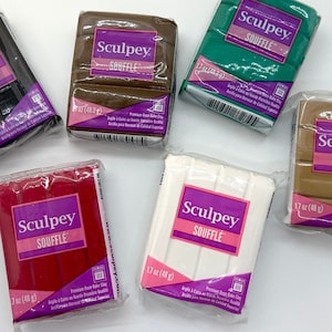 Sculpey® SOUFFLE™  1.7oz - Oven-Bake Clay - 1.7oz Polymer Oven-Bake Clay - 1.7oz Polymer Clay - Sculpting Clay - Oven-Bake Clay