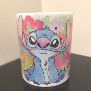 Stitch Disney themed ceramic mug image 1