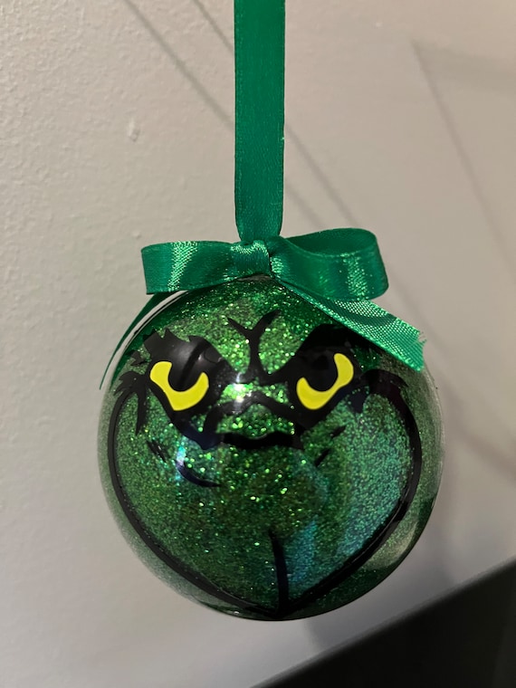 Grinch Glitzer Kugel / personalisiert