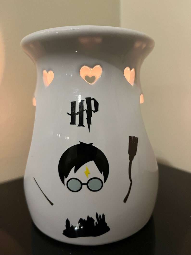 Harry Potter Wax Melt Ceramic White or Grey Wax Melt Burner With Free