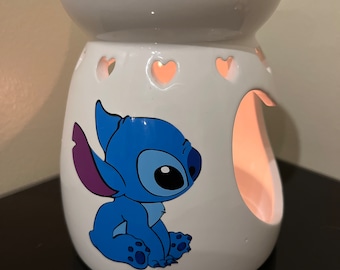 Pastilha de Cera Derretida de Cera em Cerâmica do Stitch da Disney - Citação Ohana, Pastilhas de Cera Derretidas Grátis