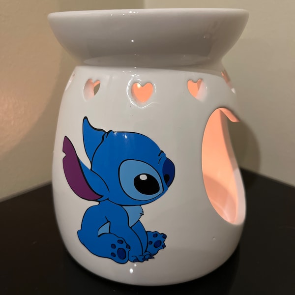 La cera cerámica blanca o gris inspirada en Disney se derrite Stitch / Tinkerbell con ***Cera gratis se derrite ***