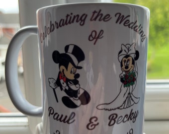 Canecas para presente de casamento/temática LGBTQ/temática Disney personalizada **GRÁTIS** porta-copos combinando com cada pedido