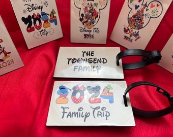 Personalised Disney Themed luggage tags/ labels