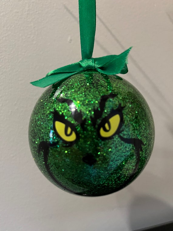 Grinch Glitzer Kugel / personalisiert