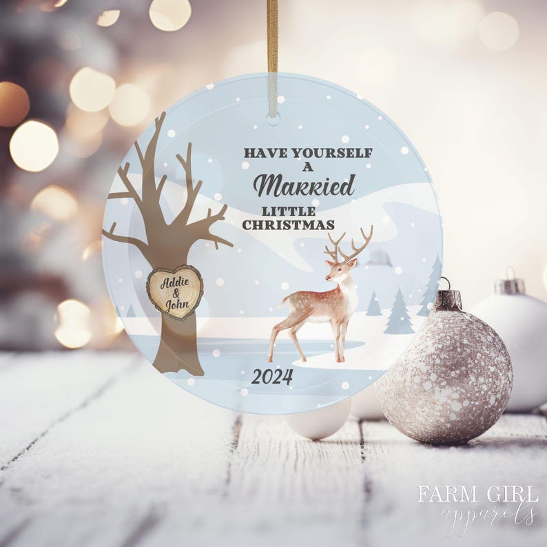 Have Yourself a Married Little Christmas Ornament, 2024 Personalized