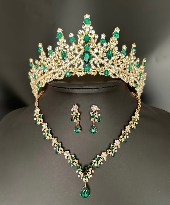 Corona Di Cristallo Elfo Con Orecchini A Clip – Gioielli Da Principessa Retrò Per Matrimoni E Feste, Regolabile