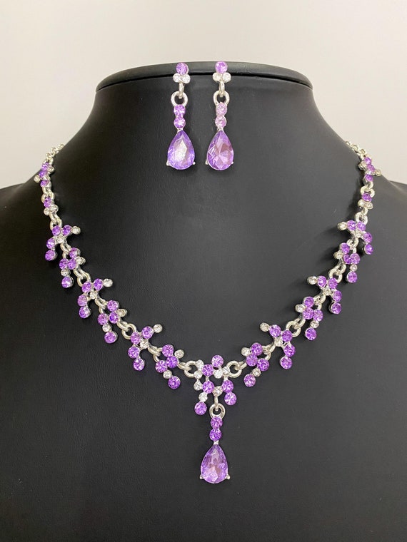 Purple Baroque Crystal Bridal Tiara, Wedding Headpiece  display picture 1