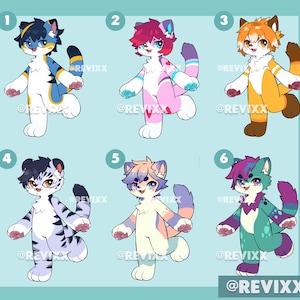 Gato Fursona adoptable / Furry OC único en venta