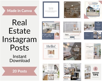 20 Under Contract Social media Posts | Under Contract Instagram Posts | Under Contract Real Estate Templates | Real Estate Marketing Active