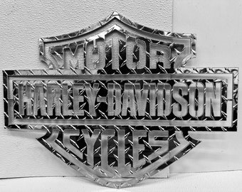 Harley Davidson Diamond Plate Sign