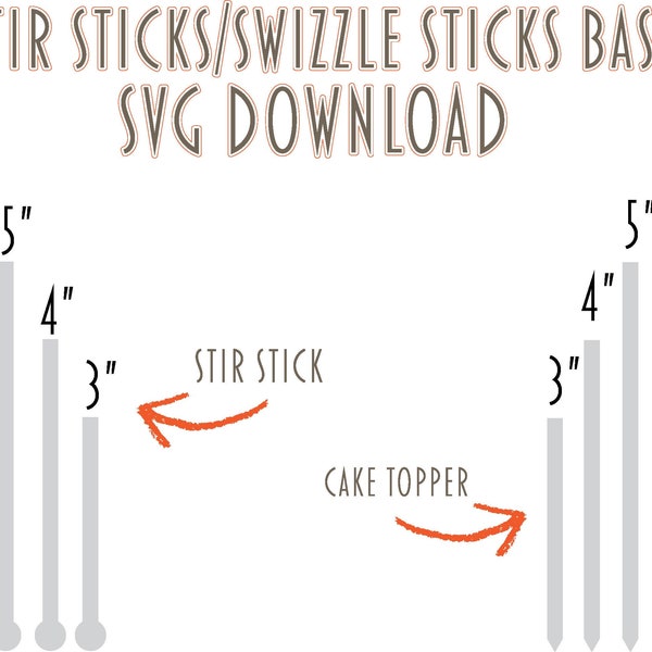 Stir Stick File Base file | swizzle stick file | Glowforge SVG File | Digital Svg file | SVG cut file | Acrylic Cut file | Party Craft File