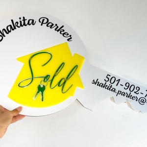 Sold by key sign, Realtor Closing Custom, Sold Real Estate Agent Key, Closing Gift for Realtors, Real Estate Sold Key, Realtor Closed Sign