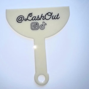 Personalized Handheld Mirror for Beauty Technicians | Custom Engraved Salon Mirror | Lash & Brow Mirror | Business Branding Photo Prop |