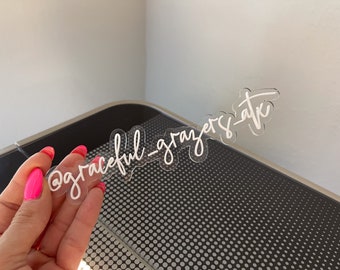 Custom Acrylic Business Watermark: Social Media Sign, Photography Prop