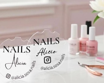 Customizable Acrylic Nailfie Disk | Manicure Photos & Nail Art Selfies for Professionals | Nail Beauty Salon Social Media Sign | Nailfies