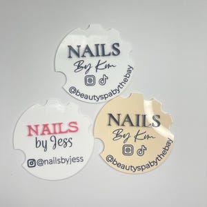 Personalized Acrylic Nailfie Disc – Custom Nail Selfie Branding Prop | Social Media Sign for Nail Artists | Gift for Nail Techs Nailfie Prop
