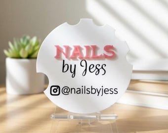 Personalized Acrylic Nailfie Disc | Nail Photo Prop | Salon Decor | Nail Social Media | Manicure Photos & Nail Art Selfies Professionals