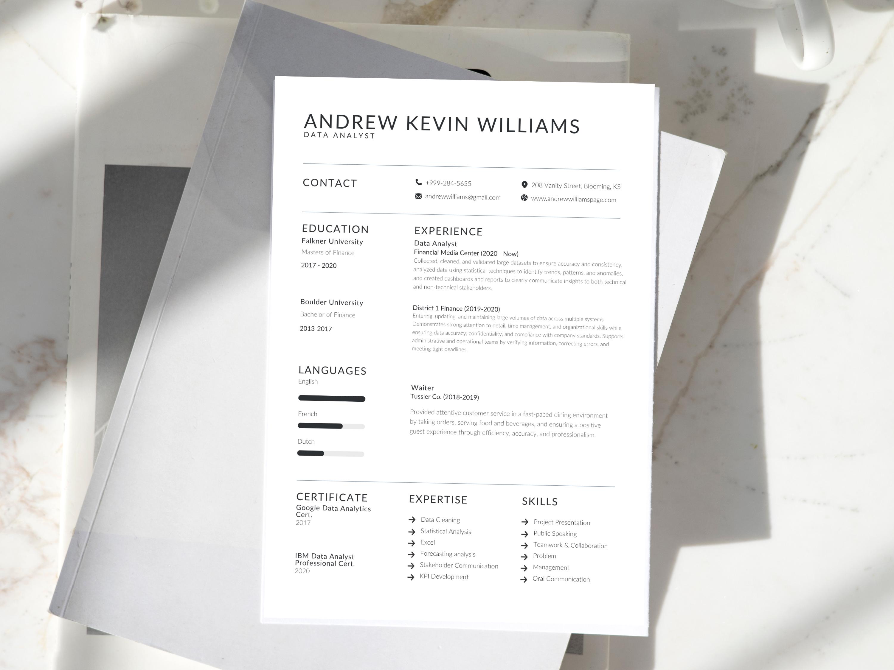 Professional ATS Resume Template Modern Editable Canva Resume Clean ...