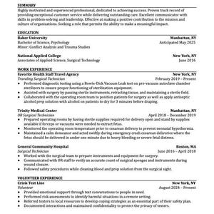 Resume Template Professional CV Modern Resume for Job Application Editable Google Docs File Instant Digital Download Clean Minimal Design