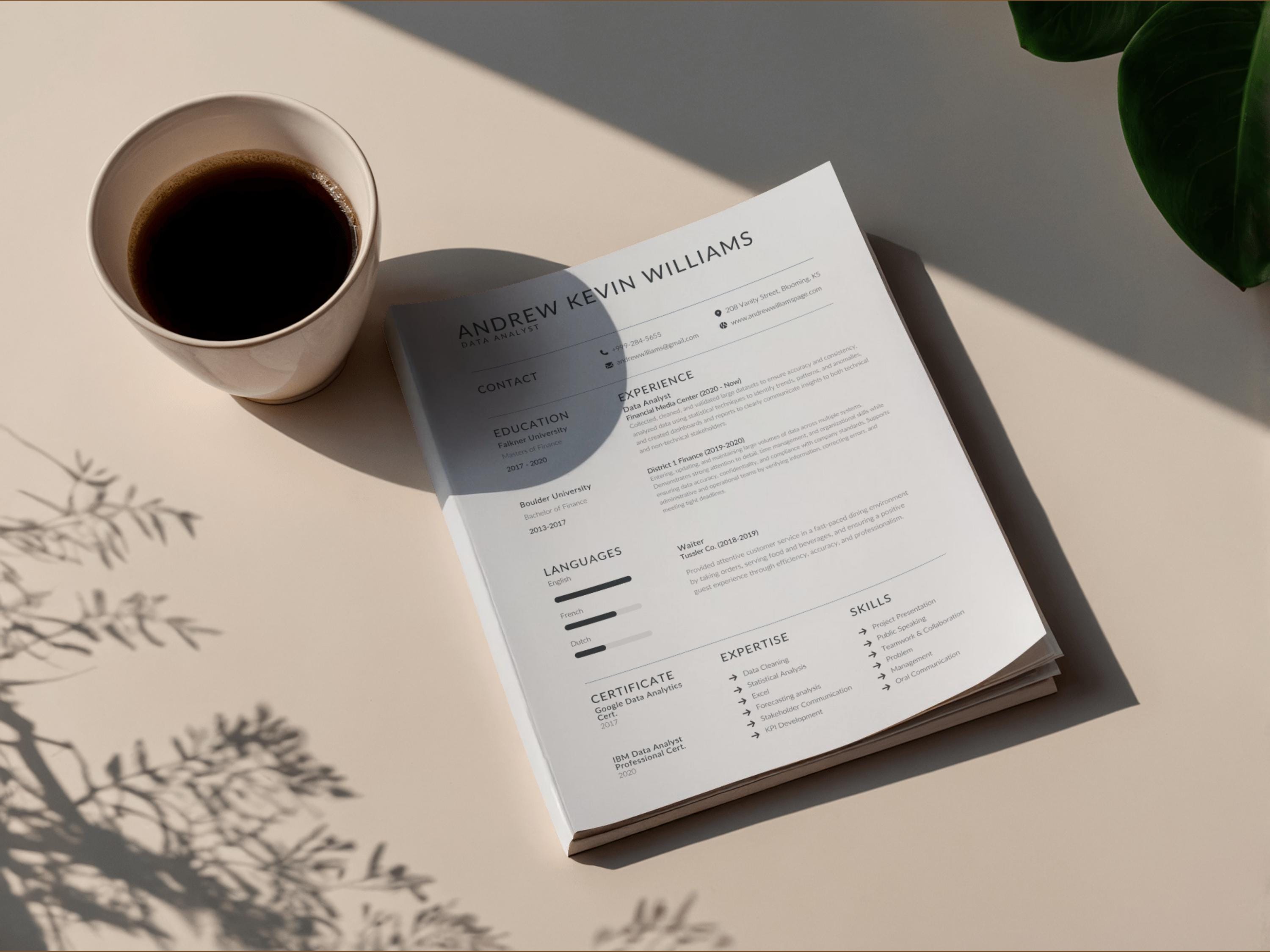 Professional ATS Resume Template Modern Editable Canva Resume Clean ...