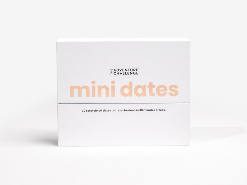 Mini Dates | 30 scratch-off dates that take 30 minutes or less. Date idea card deck. Great couples gift, wedding gift, or romantic gift.