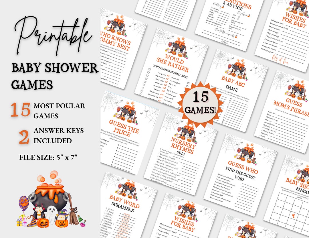 A Baby is Brewing Baby Shower Games Bundle Printable - Etsy