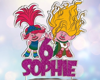 Trolls Cake Topper - Band Together - Poppy and Viva