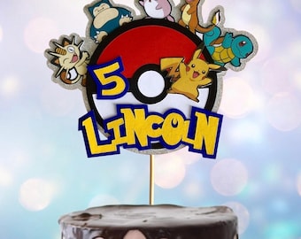 Pokémon Cake Topper - Pikachu Squirtle Meowth Snorlax Charmander