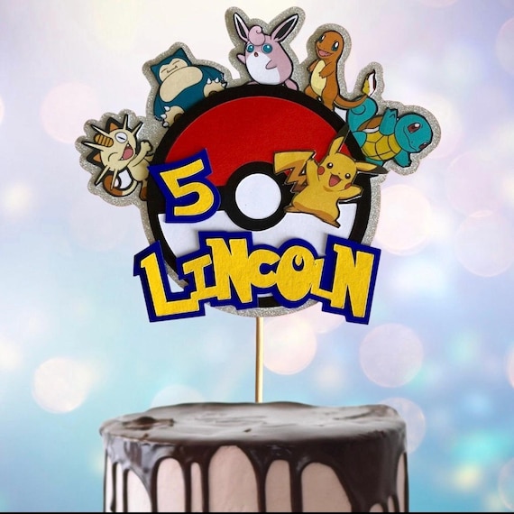 Pokémon Cake Topper - Pikachu Squirtle Meowth Snorlax Charmander