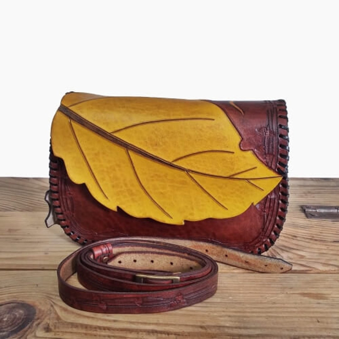 Leaf Design, Handmade Bag for Woman, Ethnic Leaf Motif, Shoulder Bag