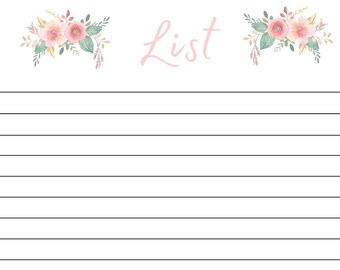Printable List - Etsy