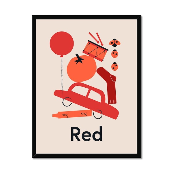 Red Art Print Etsy