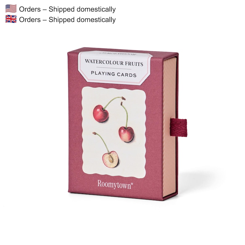 Watercolour Fruits Single Playing Card Deck | Fun Christmas Game for Family Nights & Stocking Fillers image 1