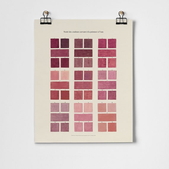Pink Watercolor Swatches - Fine Art Print Pink Watercolor Swatches - Fine Art Print