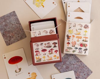 Playing Cards - Set of Two Decks - Fungi | Hostess Gift or  Party Game