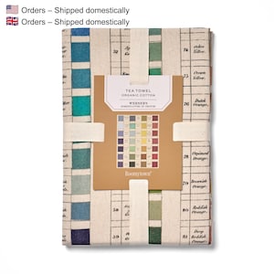 Organic Cotton Tea Towel - Werner's Nomenclature of Colours | Design-Led  Gift for Home & Kitchen