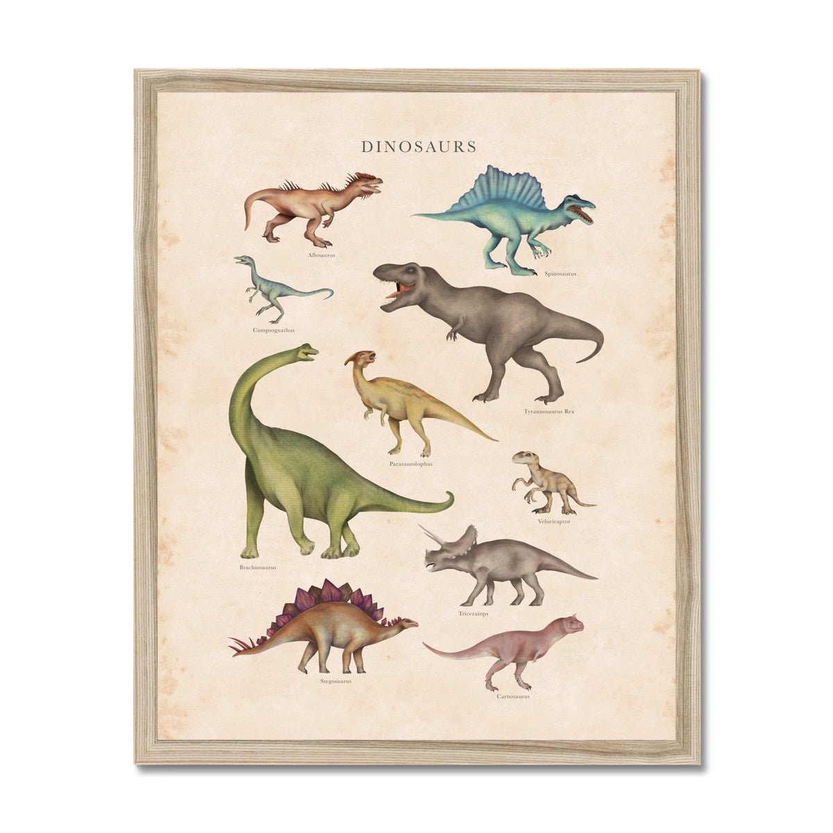 Dinosaur Species Poster