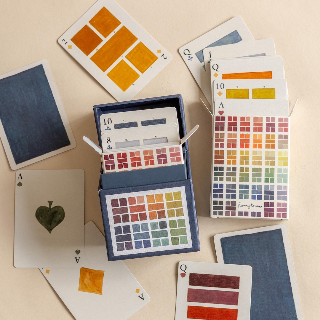Watercolor Swatches Playing Cards - Set of Two Decks - Etsy