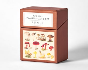 Playing Cards - Set of Two Decks - Fungi | Hostess Gift or  Party Game