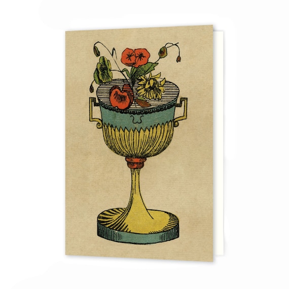 Tarot Card Cups Greeting Card Tarot Card Cups Greeting Card