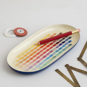 Enamel Tray - Nomenclature of Colours, Stationery Trinket Dish