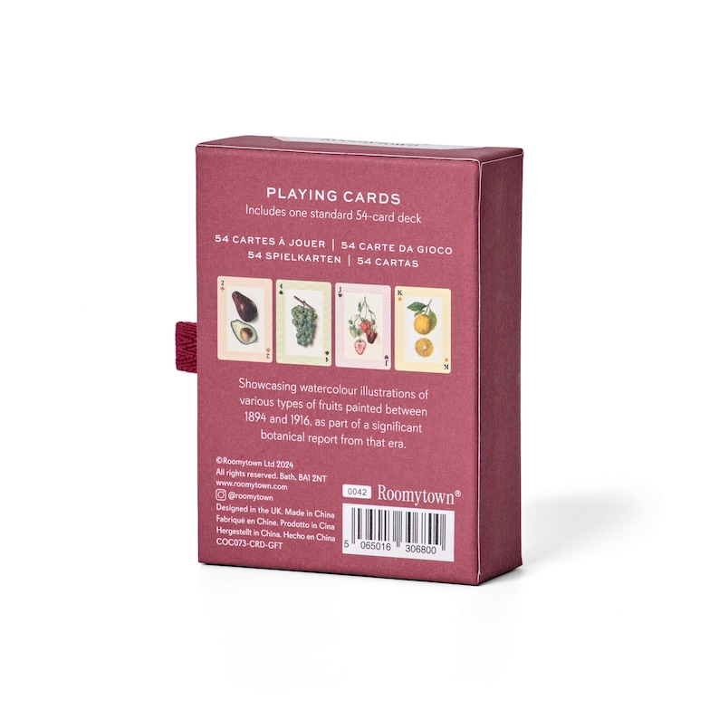 Watercolour Fruits Single Playing Card Deck