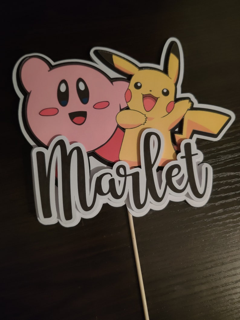 Happy Birthday Pokemon Cake Topper Printable